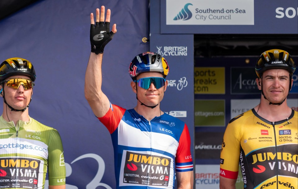 Belgian rider Wout van Aert, centre, is one of the most high-profile riders competing