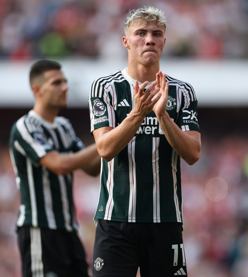 Rasmus Hojlund made his debut for Manchester United yesterday against Arsenal