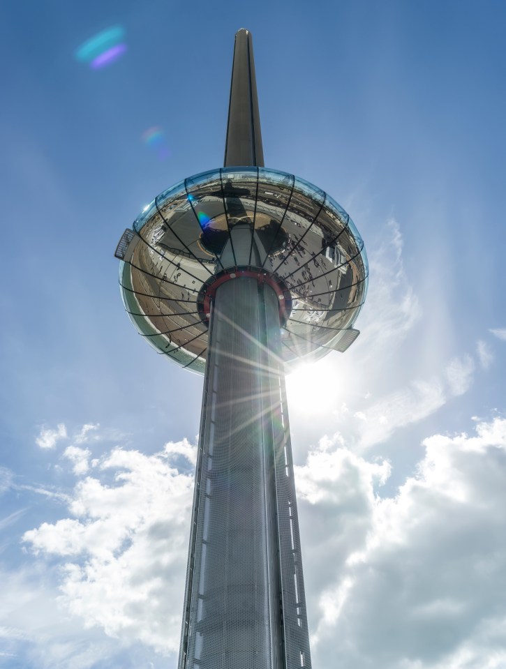 Take a stroll to Brighton i360, the spinning 450ft viewing pod for stunning views