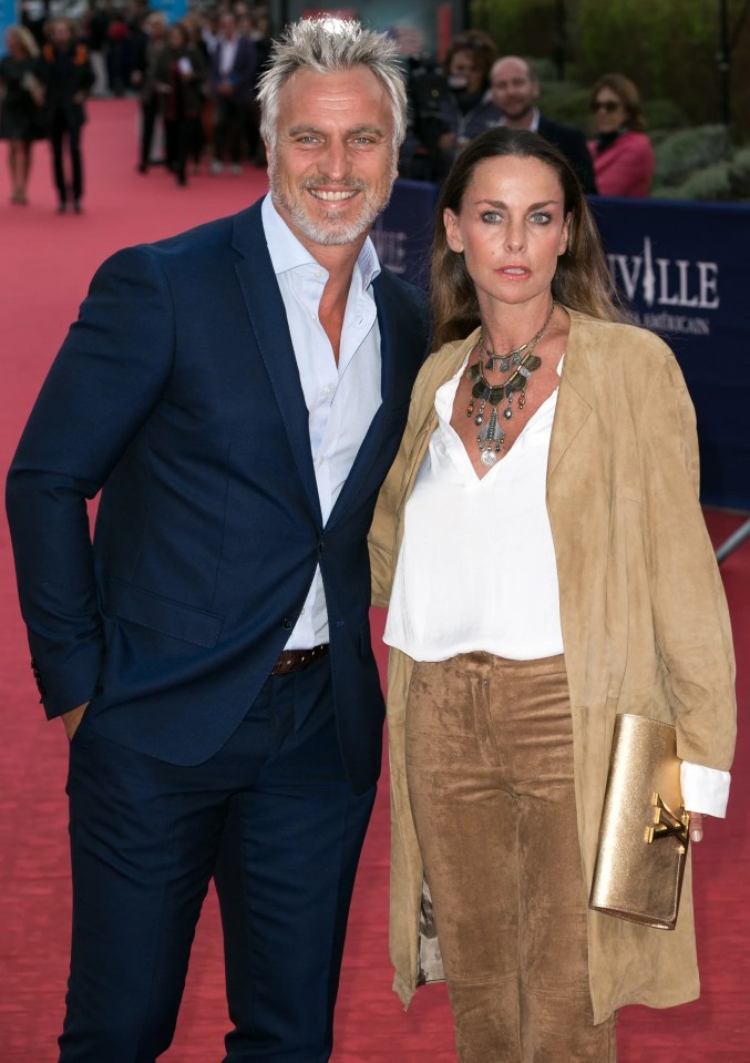 David with ex-wife Coraline, who is mum to his son Andrea and daughter Carla