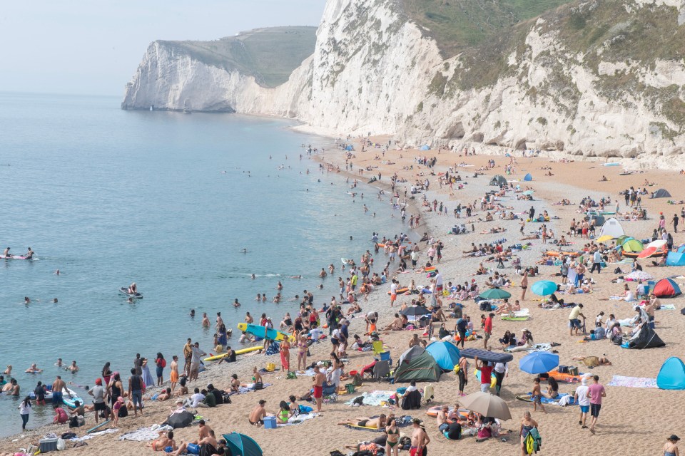 Beaches that were packed just a week ago have been hit by thunderstorms