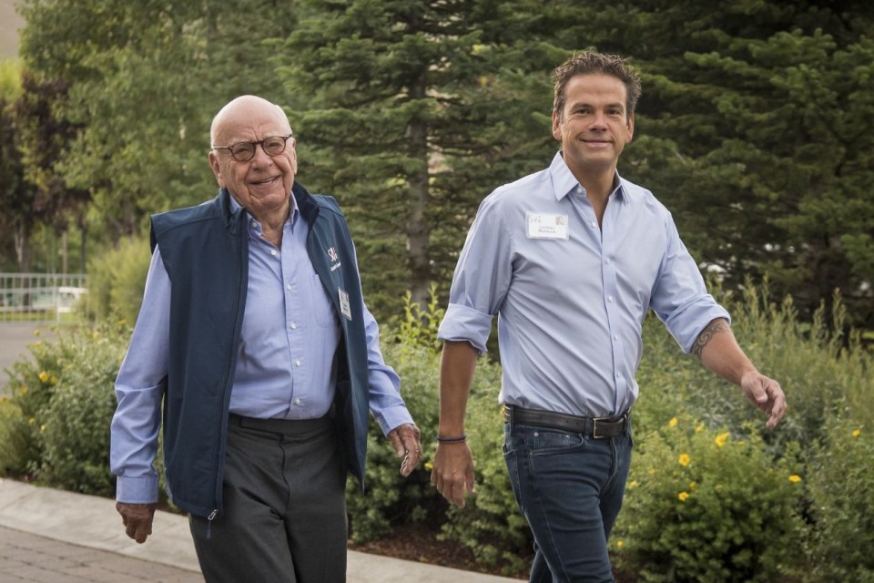 Lachlan Murdoch congratulated his father Rupert on his new career move