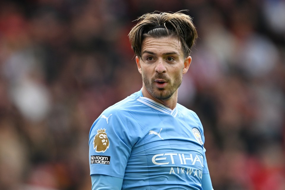 SHEFFIELD, ENGLAND - AUGUST 27: Jack Grealish of Manchester City looks on during the Premier League match between Sheffield United and Manchester City at Bramall Lane on August 27, 2023 in Sheffield, England. (Photo by Michael Regan/Getty Images)