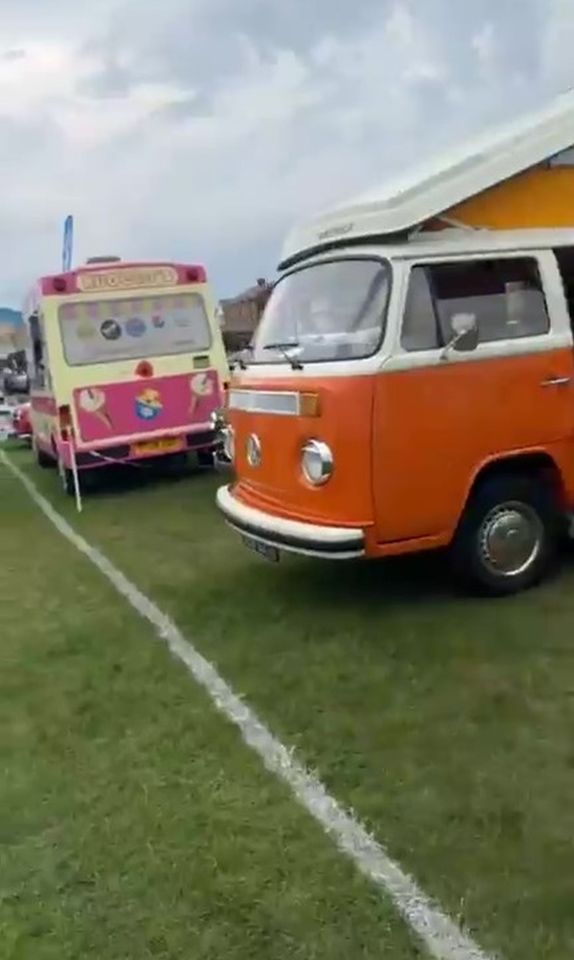 Protesters were fuming on Facebook after a classic cars show painted white lines on the 'sacred' green in Lytham St Annes, Lancs