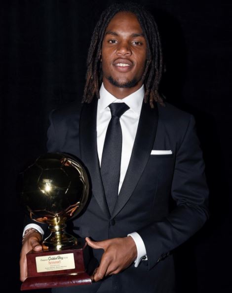 Renato Sanches with the Golden Boy award 2016