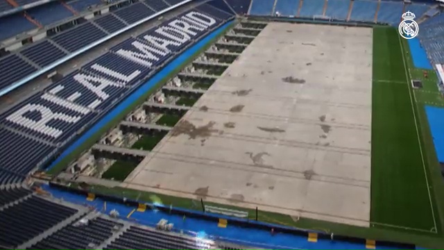 The pitch is replaced by a concrete surface making it suitable to host concerts