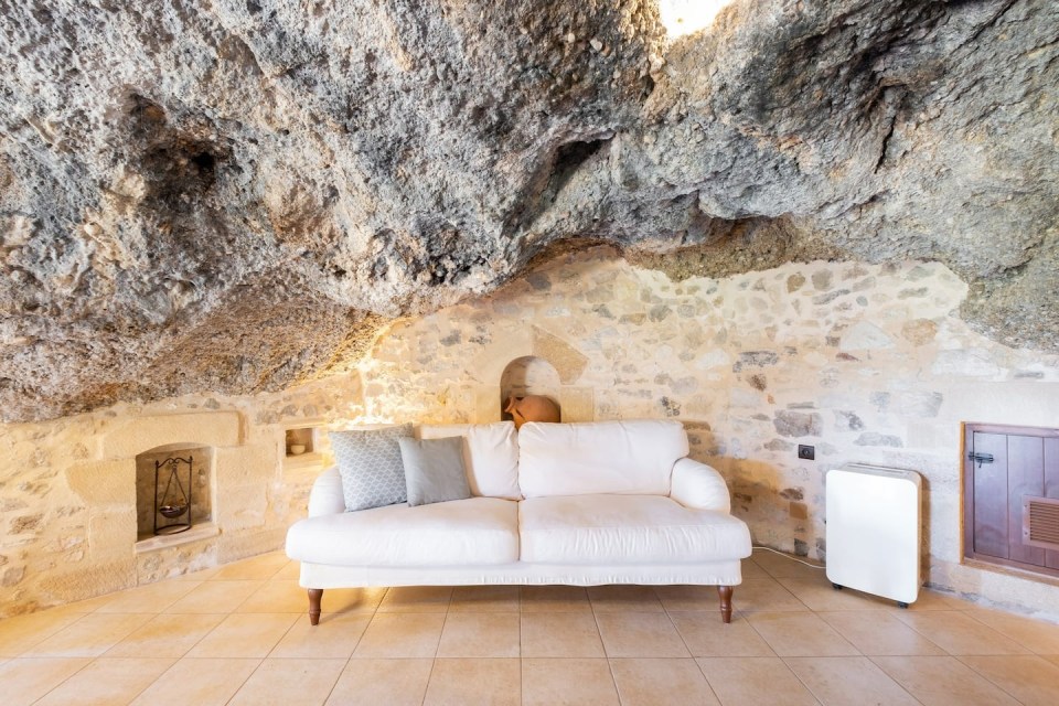 The cave which was previously used as a storage room is now a comfortable studio