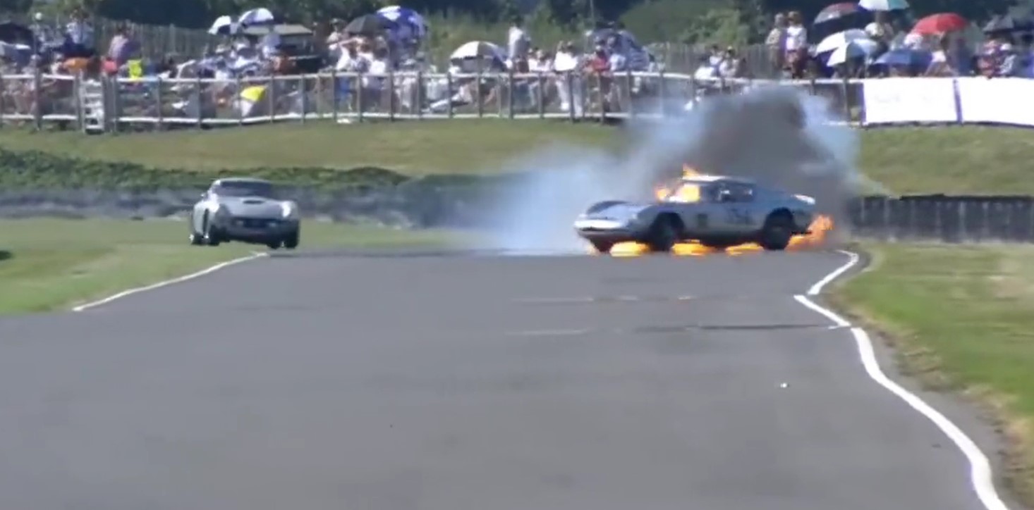 Karun Chandhok's car burst into flames