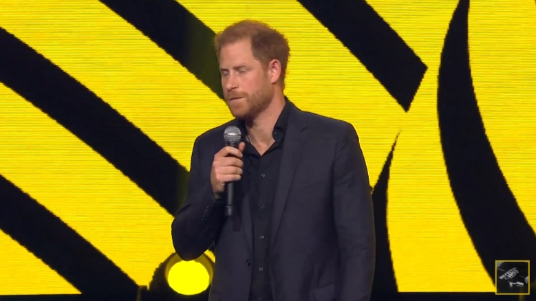 Prince Harry giving his closing speech at the Invictus Games