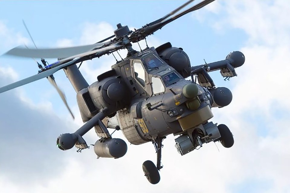 An Mi-28N helicopter, used to deter strike drones in the Moscow region, was hit