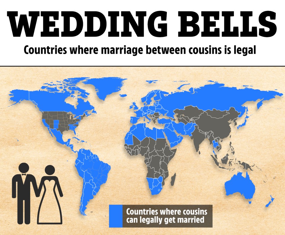 This shocking map reveals all the places where cousin marriage is legal