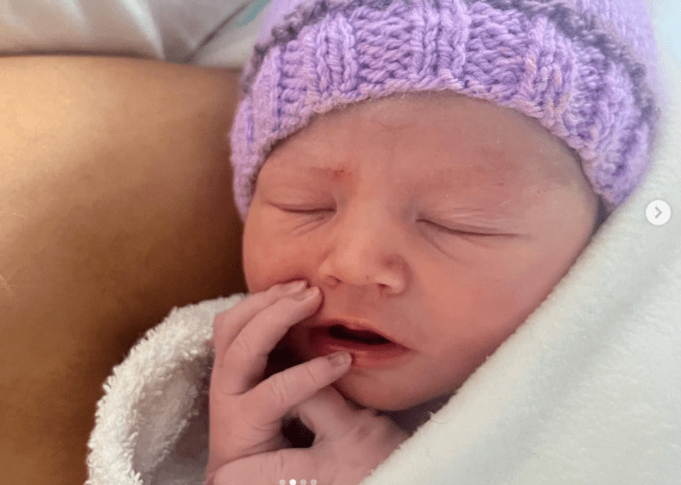 She shared adorable snaps her newborn daughter