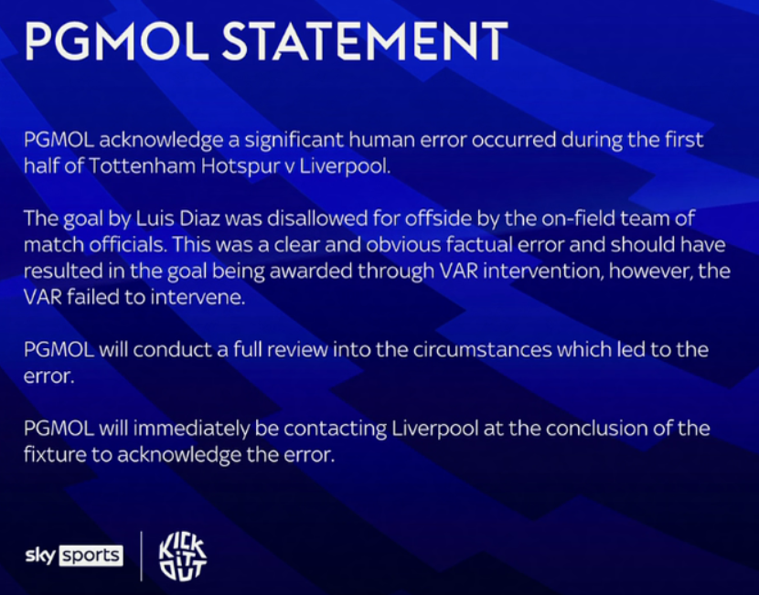 PGMOL released a grovelling apology