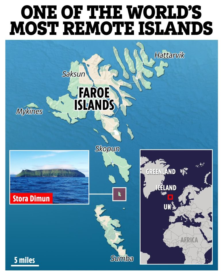 The island of Stora Dimun is the smallest of 18 islands making up the archipelago of the Faroe Islands