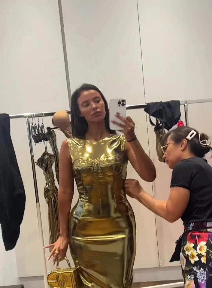 Maya was trying on dresses for an event