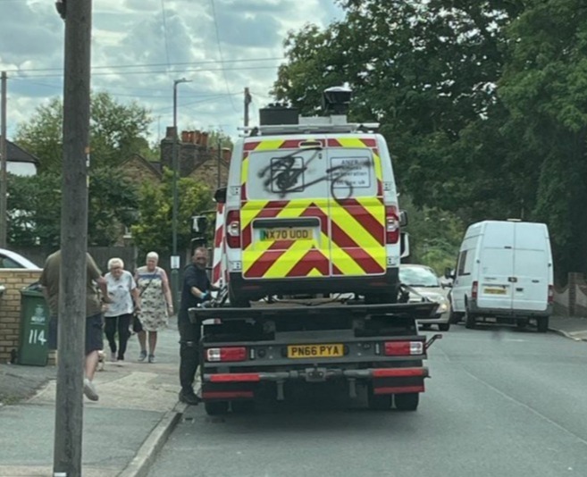 Anti-ULEZ activists have been targeting enforcement vans - with one being taken away by a recovery truck