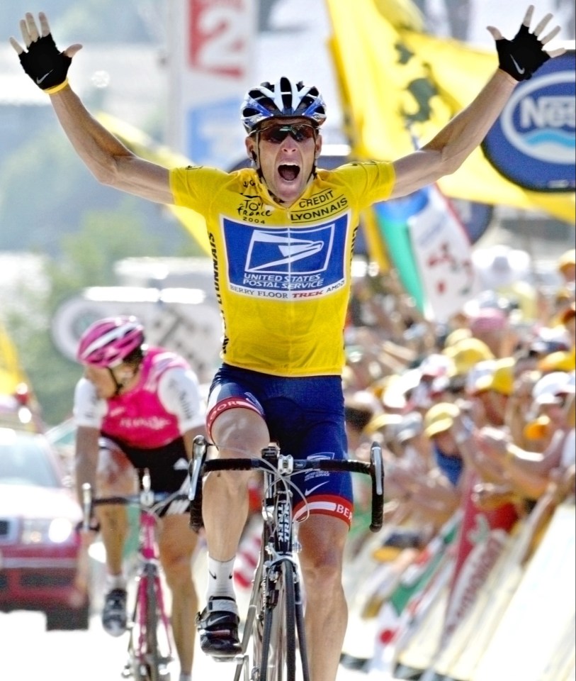 Lance Armstrong won seven Tour de France titles in a row between 1999 and 2005