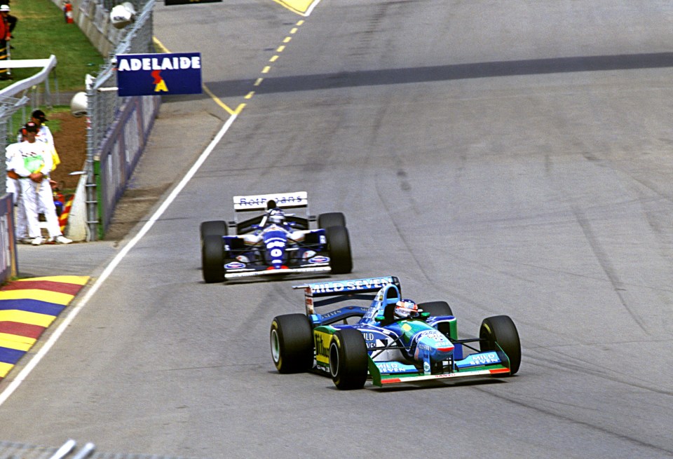 The two drivers crashed in 1994 – handing the title to Schumacher