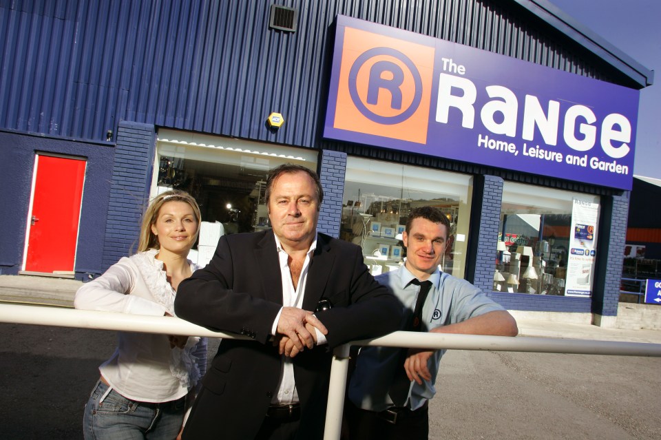 Mr Dawson at The Range with son Chris and daughter Lisa