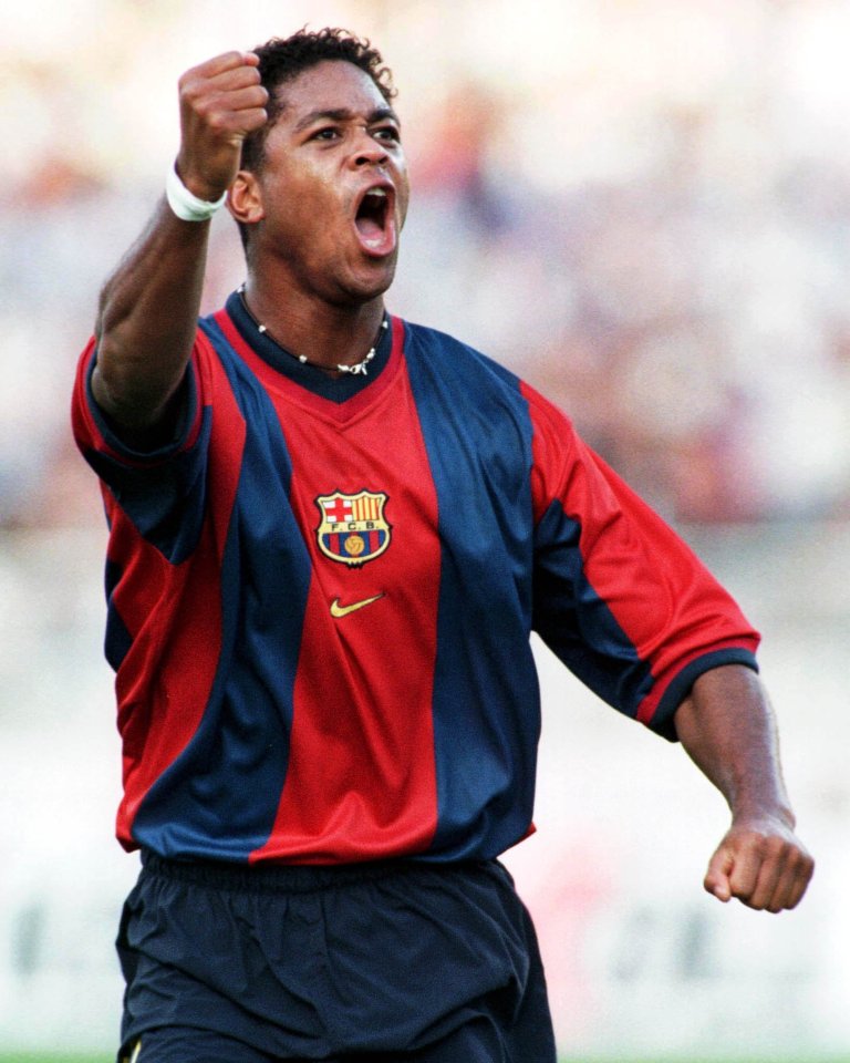 Patrick Kluivert spent six years with the Catalan giants