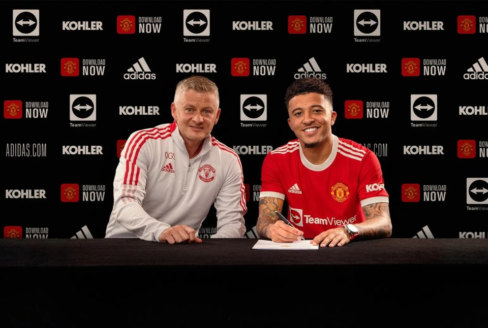 Solskjaer signed Jadon Sancho in 2021