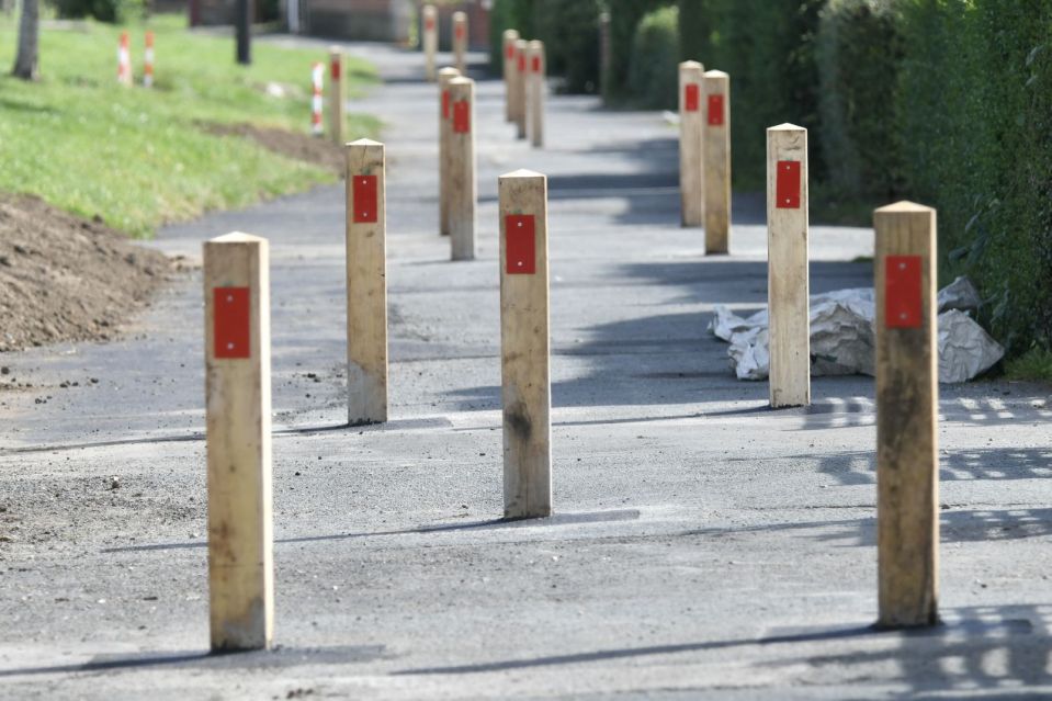 But locals have claimed the bollards area an eysore