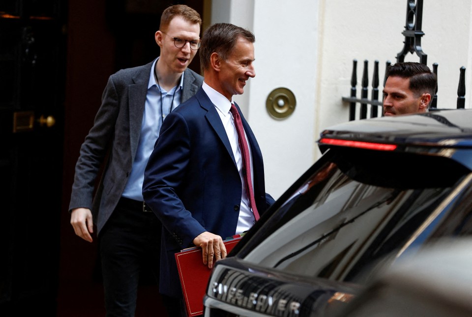 The Chancellor was pictured leaving Downing Street for the Commons to make the big announcement