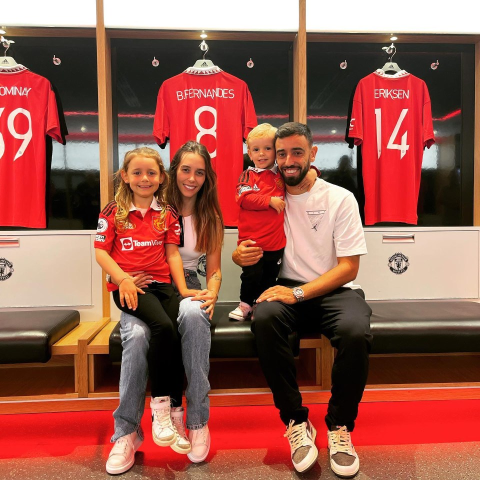 Man Utd players and their families attended the event on Sunday