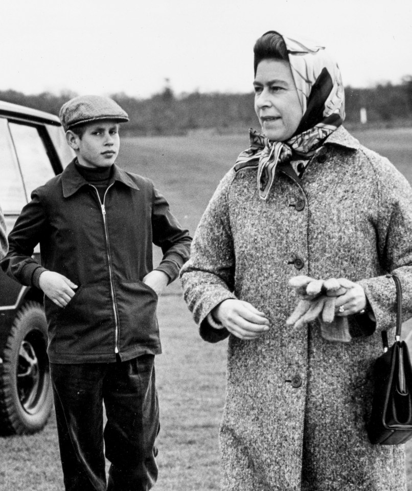 MY FIRST PICTURE OF HER: In April 1976 at the Windsor Horse Show with a young Prince Edward