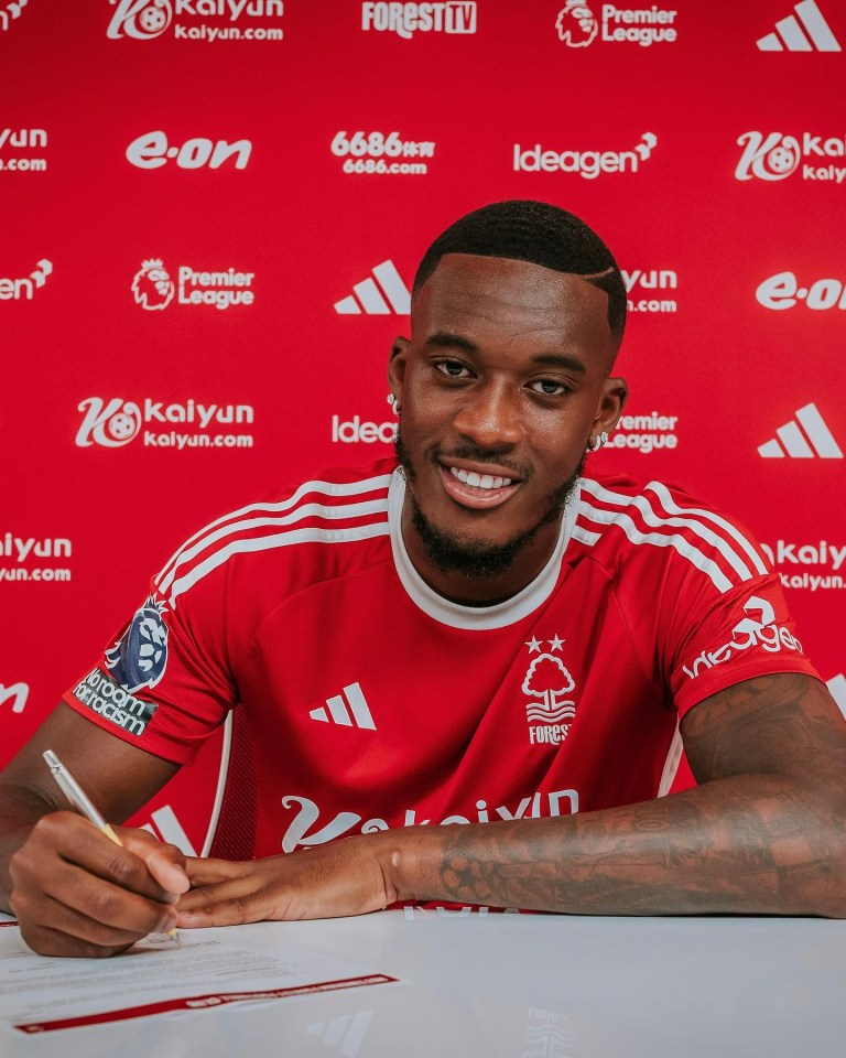 The 22-year-old signed for Nottingham Forest on deadline day