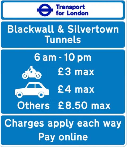 The proposed Transport for London road signs reveal possible charges