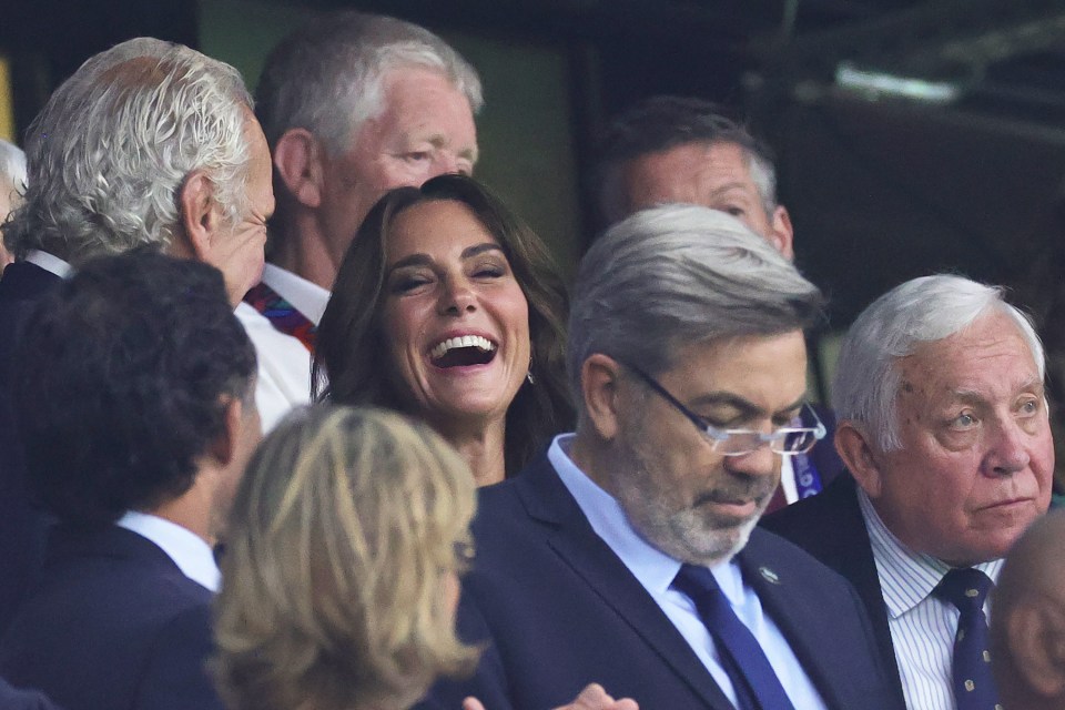 The Princess shared many smiles and laughs during the match