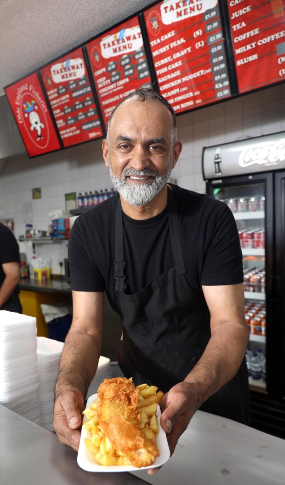 The price of traditional fish and chips has soared by almost 20 per cent over the past year, but chippy owner Taher Hussain refuses to pass on the pain to his customers