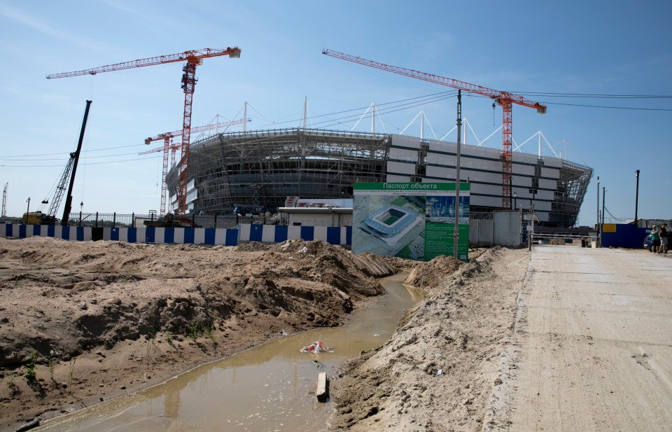 The once impressive Kaliningrad Stadium has been relegated to hosting a lower league club following its glory World Cup days, as it appears to 'sink' into a swamp