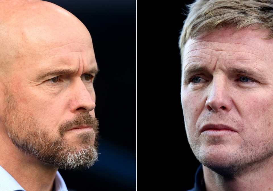 Erik ten Hag's Man Utd will be at home to Eddie Howe's Newcastle