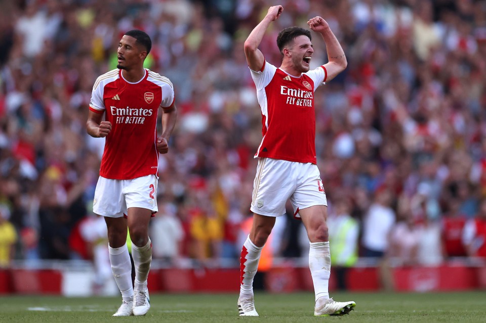 Declan Rice's late strike secured the three points for Arsenal