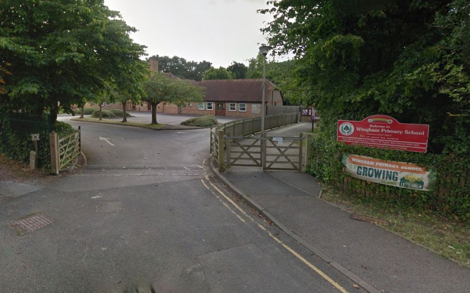 Parents use the village hall car park to drop their kids off at the nearby primary school