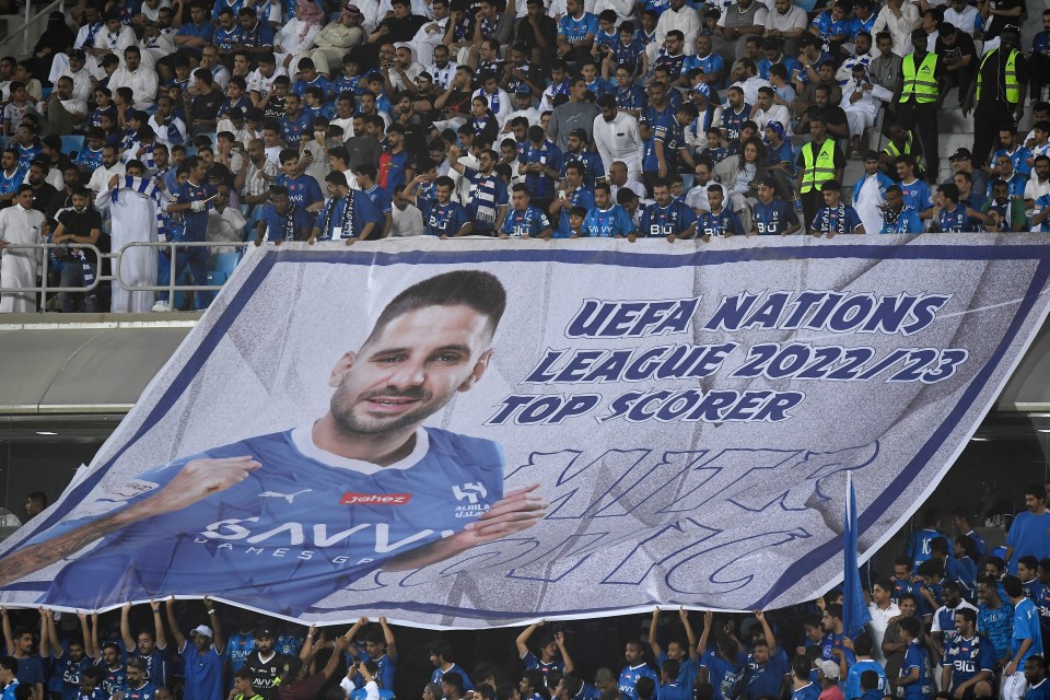 Al-Hilal supporters honoured him with a unique banner