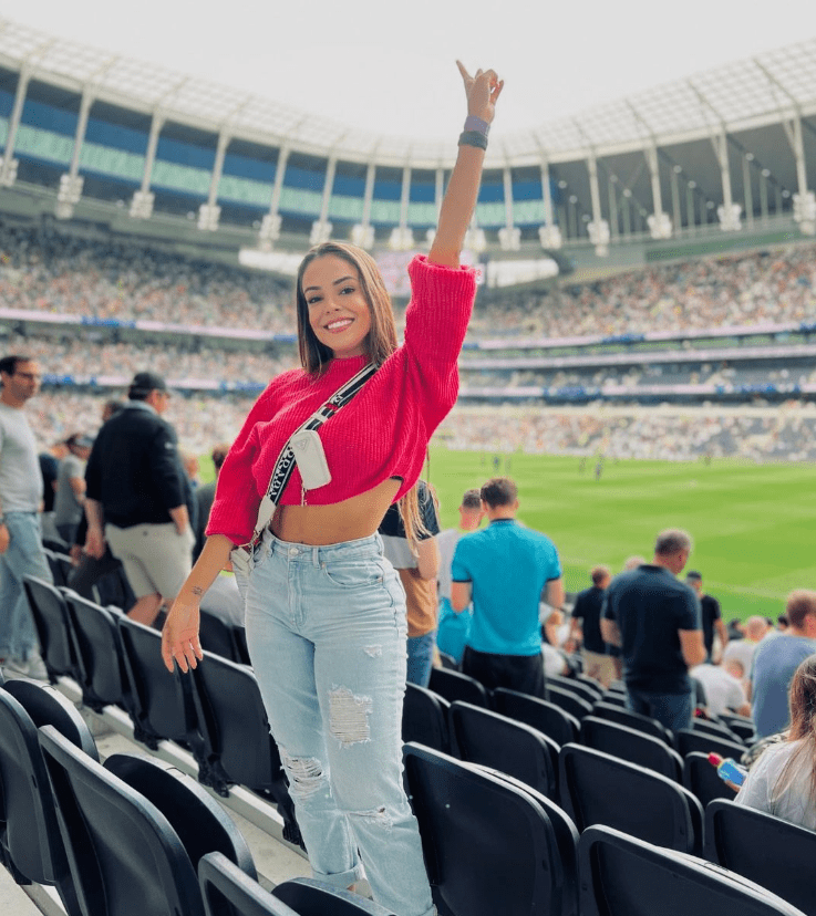 Estela has shown her support at Tottenham Hotspur