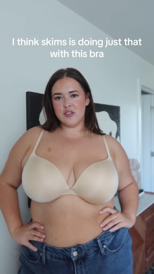 The plus–size fashion pro was thrilled by the lift it gave her chest