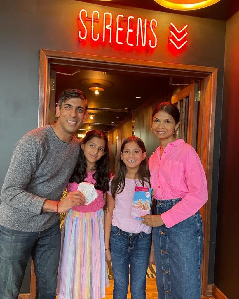 The family enjoy a night at the movies