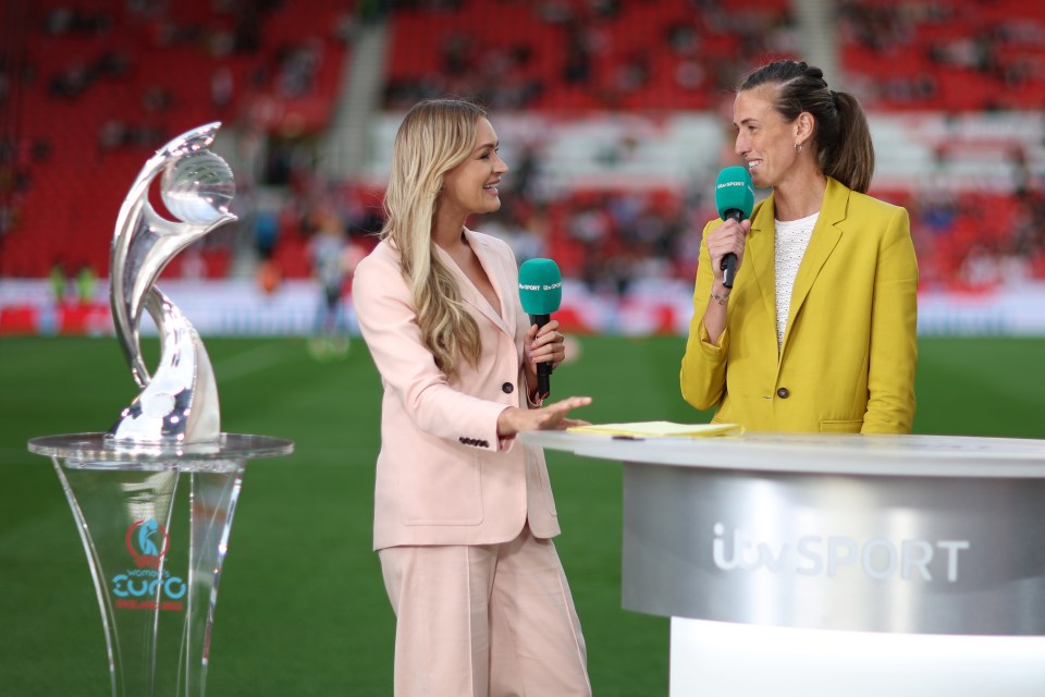 Laura with former England player Jill Scott