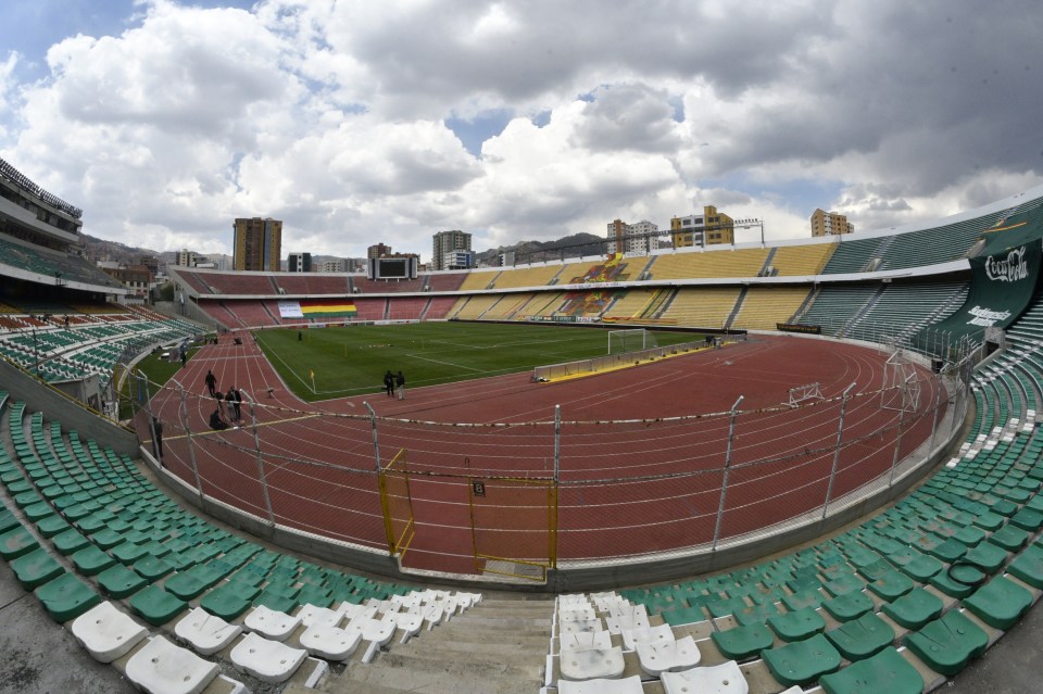 They face the Bolivian squad in the Hernando Siles Stadium tomorrow night