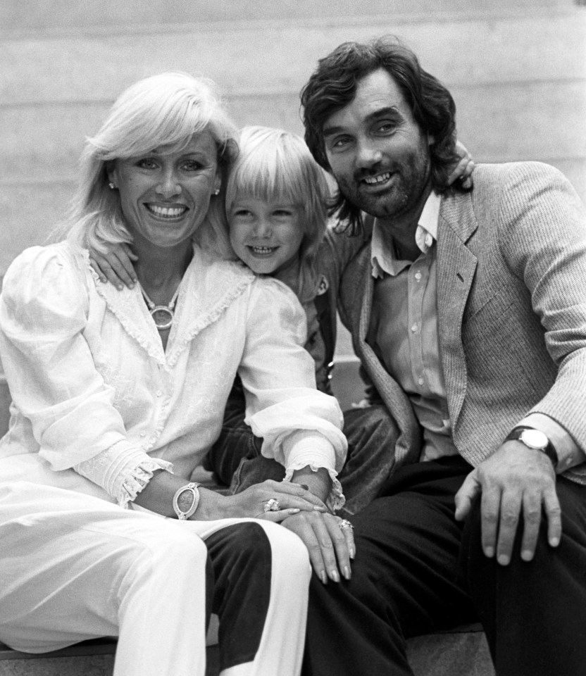 Calum Best with his mother Angie Best and father George