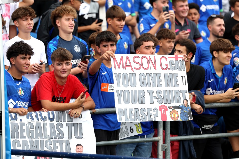 Getafe fans welcomed Greenwood with open arms