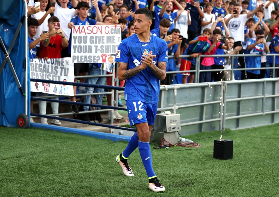 Greenwood was officially unveiled as a Getafe player on Tuesday