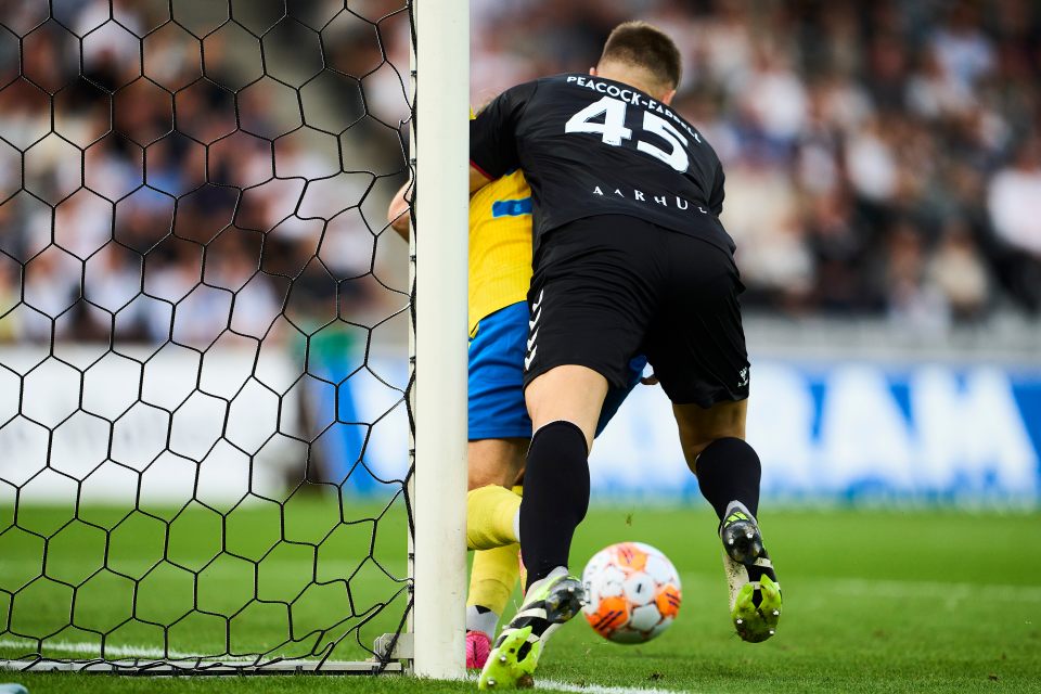 The goalkeeper hauled down Mathias Kvistgaarden after a slip