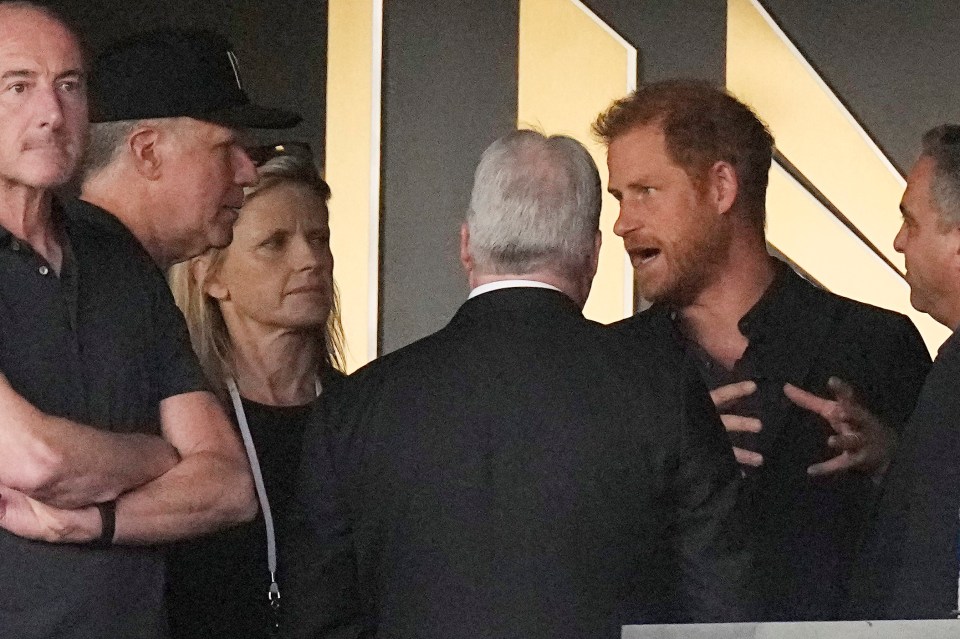 He was also spotted talking to actor Will Ferrell before kick off