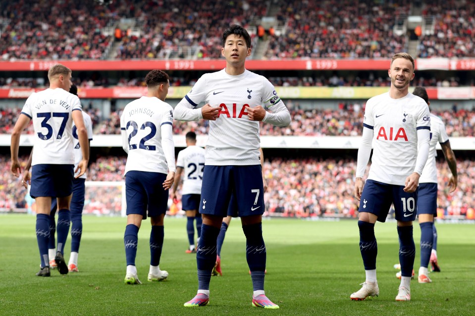 Son Heung-Min was the hero for Tottenham as he scored twice at Arsenal