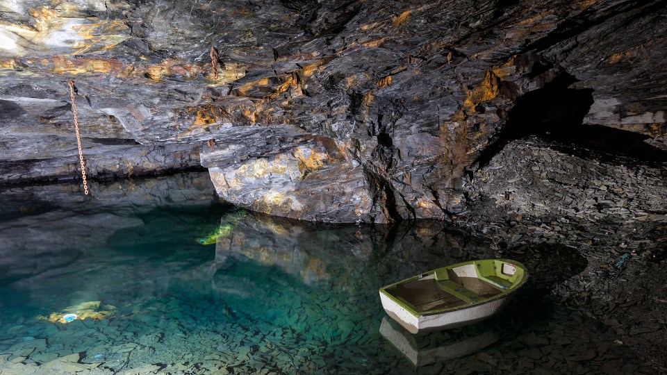 One cave has since been flooded and transformed into an underground lake